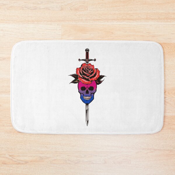 Item preview, Gothic Bisexual Skull & Rose Dagger – Bisexual Pride Flag Design designed and sold by Travelslightly.