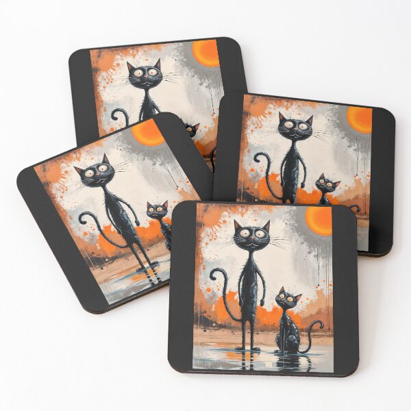 Item preview, Surreal cats designed and sold by Marginalia Workshop.
