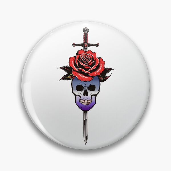 Item preview, Gothic Butch Skull & Rose Dagger – Butch Pride Flag Design designed and sold by Travelslightly.