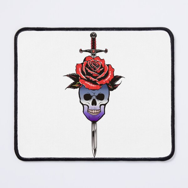 Item preview, Gothic Butch Skull & Rose Dagger – Butch Pride Flag Design designed and sold by Travelslightly.