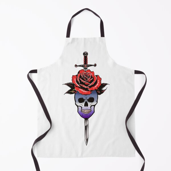 Item preview, Gothic Butch Skull & Rose Dagger – Butch Pride Flag Design designed and sold by Travelslightly.