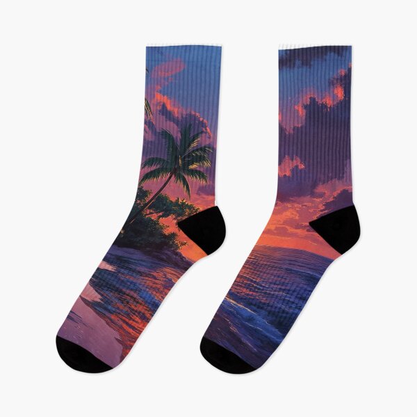 Item preview, A sunset on a tropical island paints the sky with brilliant colors designed and sold by emaga.