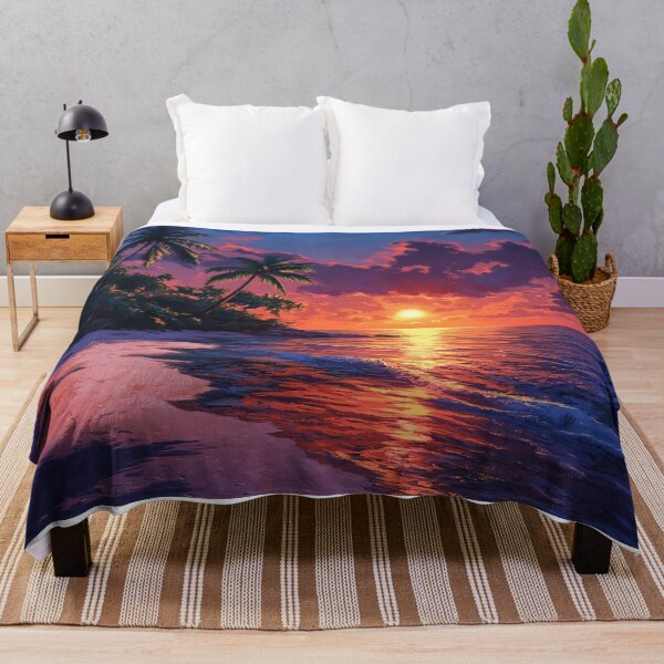 Item preview, A sunset on a tropical island paints the sky with brilliant colors designed and sold by emaga.