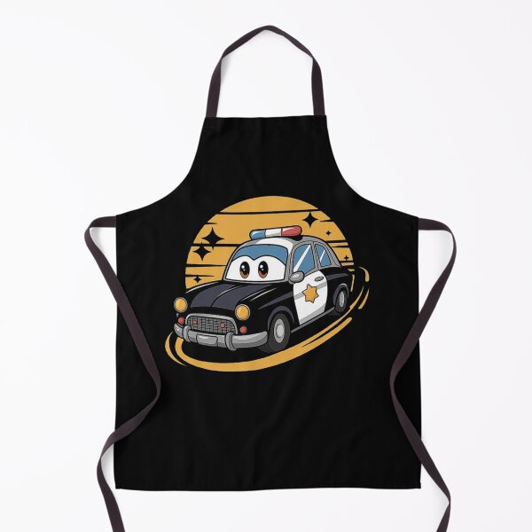 Item preview, Cute Cartoon Police Car - Fun Vintage Patrol Car Illustration designed and sold by love3617.