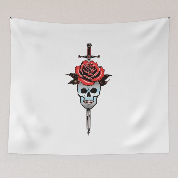 Item preview, Gothic Demiboy Skull & Rose Dagger – Demiboy Pride Flag Design designed and sold by Travelslightly.