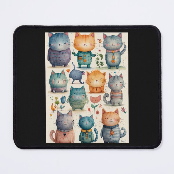 Item preview, Quirky cats designed and sold by Marginalia Workshop.