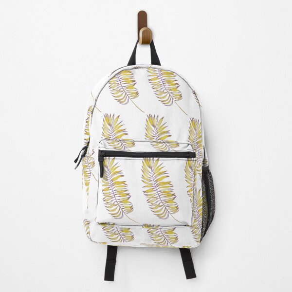 Item preview, Watercolor Bright Yellow Palm Leaf with Purple Accents designed and sold by SvitlanaSolo.