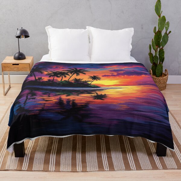 Item preview, A sunset on a tropical island paints the sky with brilliant colors designed and sold by emaga.
