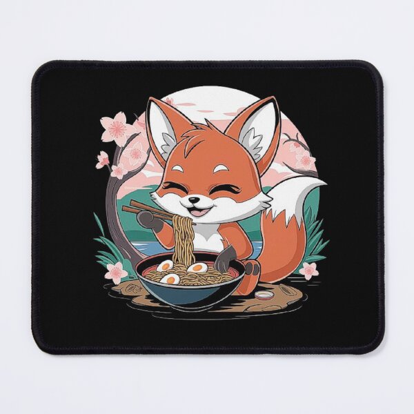 Item preview, Cute Fox Eating Ramen - Adorable Japanese Noodle Art designed and sold by love3617.