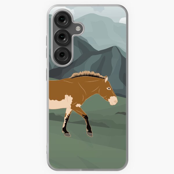 Aperçu de l'œuvre Cheval de Przewalski, cheval primitif, cheval isabelle avec paysage, races de chevaux de la Mongolie créée et vendue par WebEquitation®.