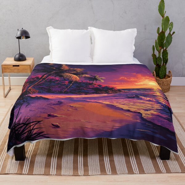 Item preview, A sunset on a tropical island paints the sky with brilliant colors designed and sold by emaga.