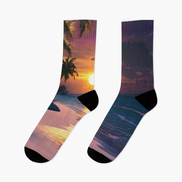 Item preview, A sunset on a tropical island paints the sky with brilliant colors designed and sold by emaga.