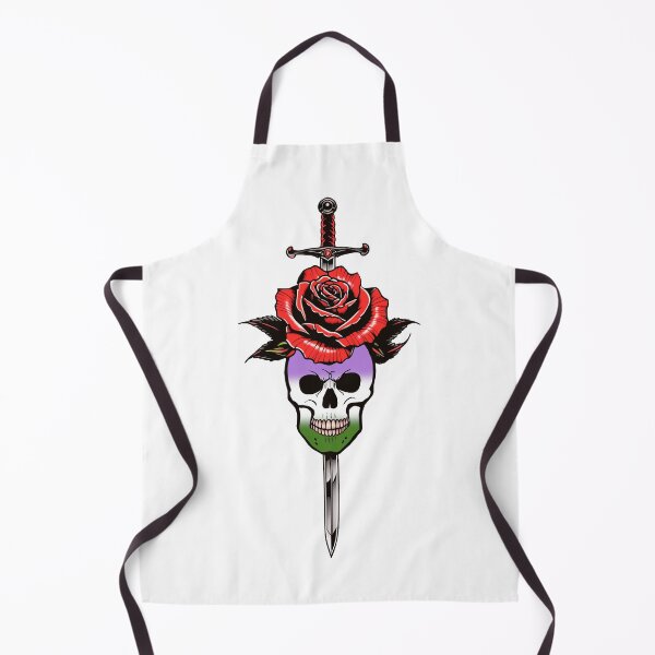 Item preview, Gothic Genderqueer Skull & Rose Dagger – Genderqueer Pride Flag Design designed and sold by Travelslightly.