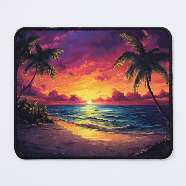 Item preview, A sunset on a tropical island paints the sky with brilliant colors designed and sold by emaga.