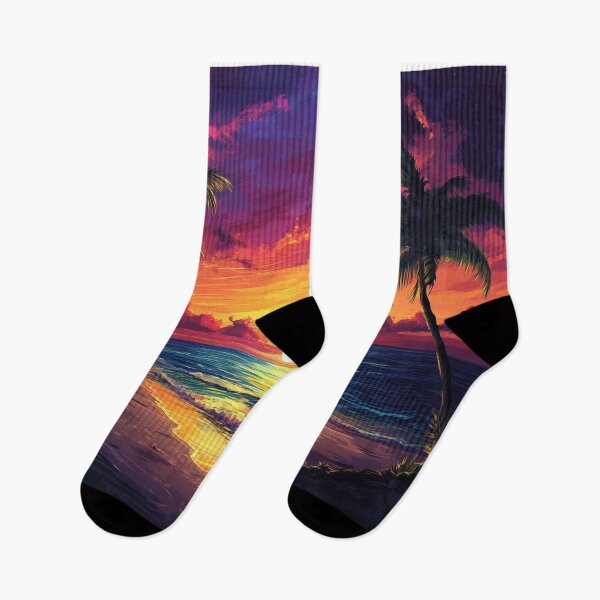 Item preview, A sunset on a tropical island paints the sky with brilliant colors designed and sold by emaga.