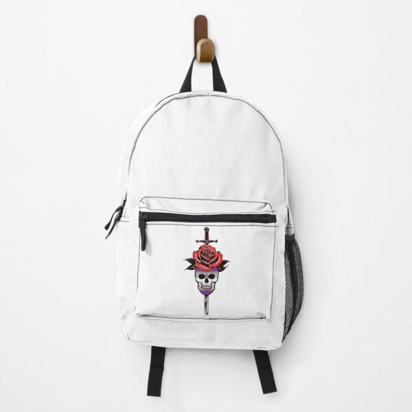 Item preview, Gothic Greysexual Skull & Rose Dagger – Graysexual Pride Flag Design designed and sold by Travelslightly.