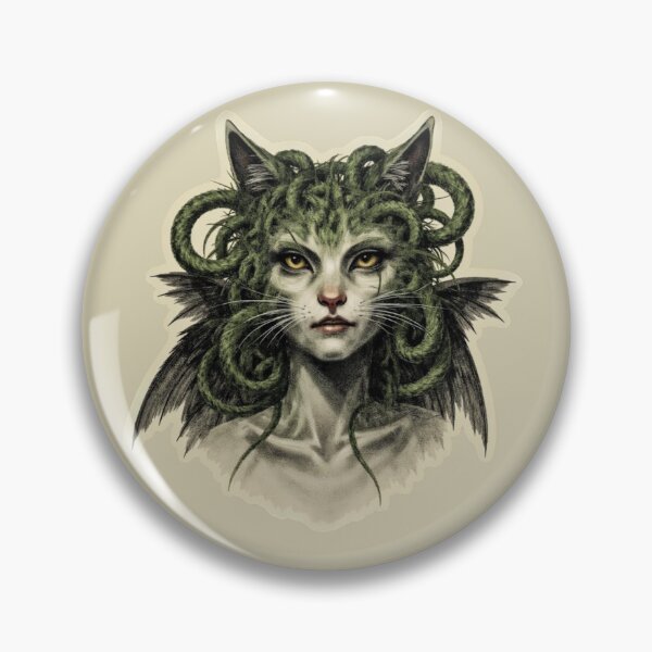 Item preview, Feline Fury: The Medusa Cat designed and sold by HecatesDelights.
