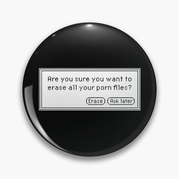 Artikelvorschau, Schaltfläche "Porno-Computer löschen" entworfen und verkauft von WhackoDesigns.