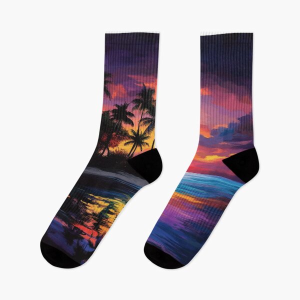 Item preview, A sunset on a tropical island paints the sky with brilliant colors designed and sold by emaga.