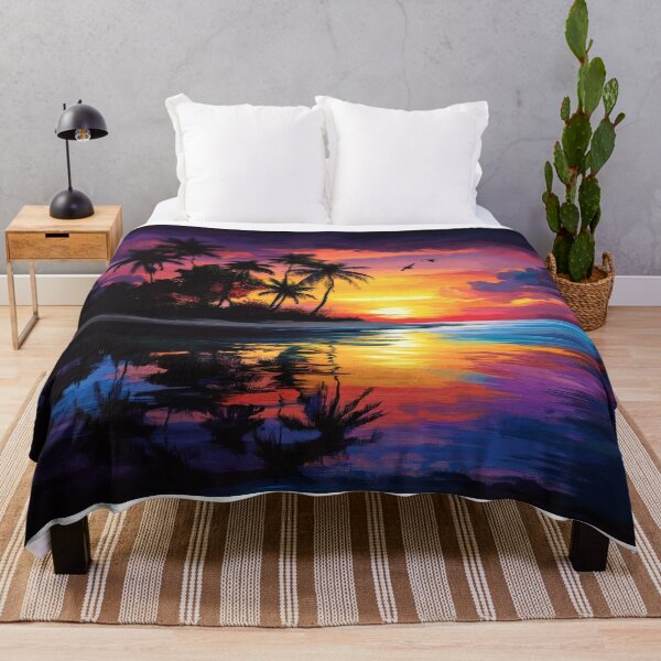 Item preview, A sunset on a tropical island paints the sky with brilliant colors designed and sold by emaga.