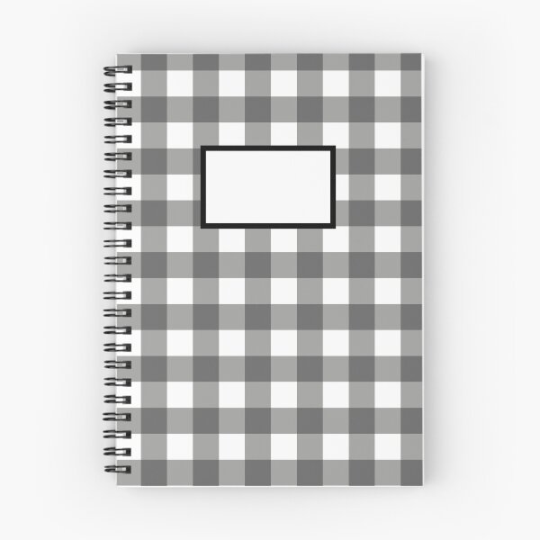Item preview, Black Gingham Notebook designed and sold by poppypaperworks.