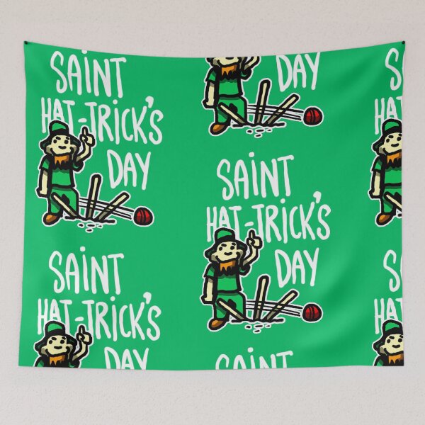 Item preview, Funny Cricket St. Patrick’s Day Themed - Saint Hat-Trick's Day- Irish Cricket Themed designed and sold by sketchNkustom.