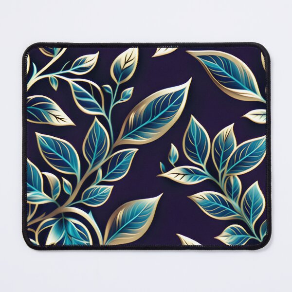 Item preview, Midnight Sapphire & Gold Foliage | Elegant Botanical Pattern designed and sold by Juliette Ozkalfayan.