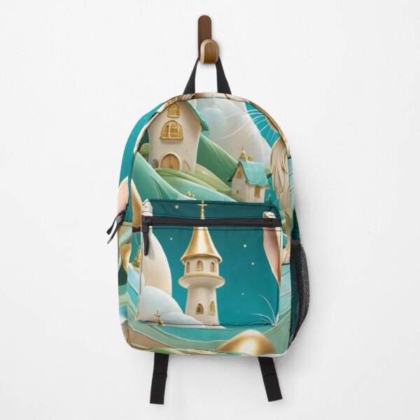 Item preview, Giant Golden Beige Bunny In Tiny Village With Puffy Could Walls designed and sold by Melantari Vizuns.