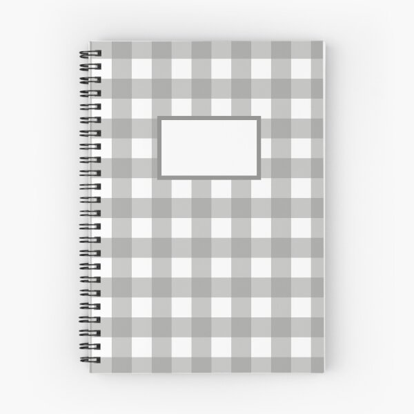 Item preview, Gray Gingham Notebook designed and sold by poppypaperworks.