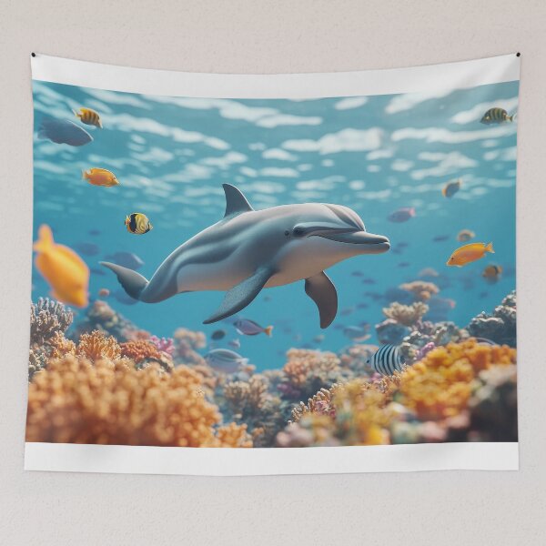 Item preview, Dolphin in a Coral Reef: A Spectacular Underwater Encounter designed and sold by emaga.