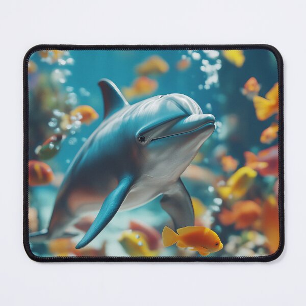 Item preview, Coral Reef Dolphin - Vibrant Underwater Ocean Art designed and sold by Emaga Digital Studio.