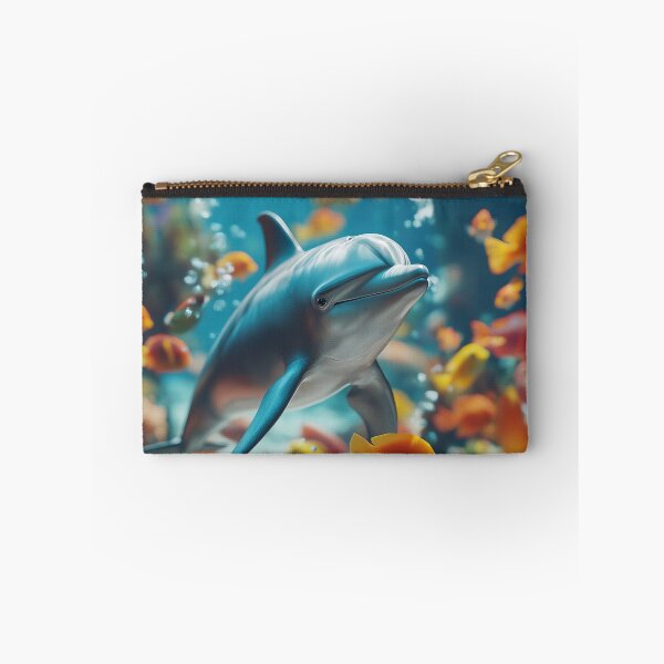 Item preview, Coral Reef Dolphin - Vibrant Underwater Ocean Art designed and sold by Emaga Digital Studio.