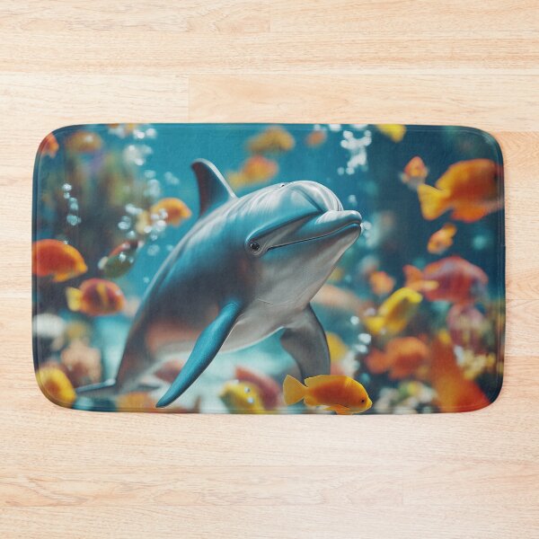 Item preview, Coral Reef Dolphin - Vibrant Underwater Ocean Art designed and sold by Emaga Digital Studio.