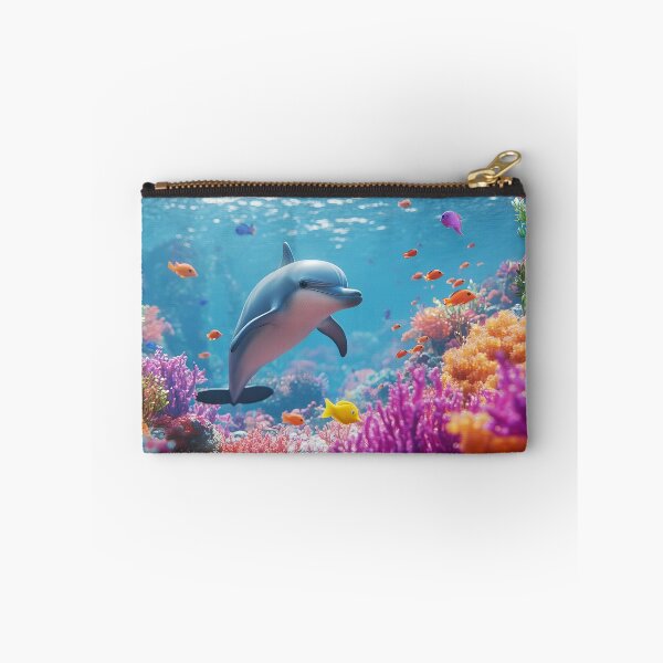 Item preview, Dolphin Paradise - Coral Reef Ocean Wall Art designed and sold by Emaga Digital Studio.