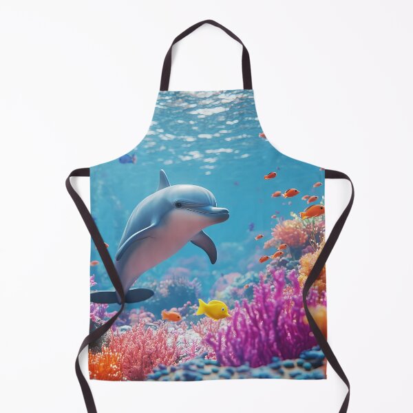 Item preview, Dolphin Paradise - Coral Reef Ocean Wall Art designed and sold by Emaga Digital Studio.