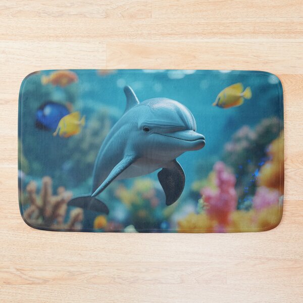 Item preview, Underwater Dolphin Adventure - Vibrant Reef Artwork designed and sold by Emaga Digital Studio.