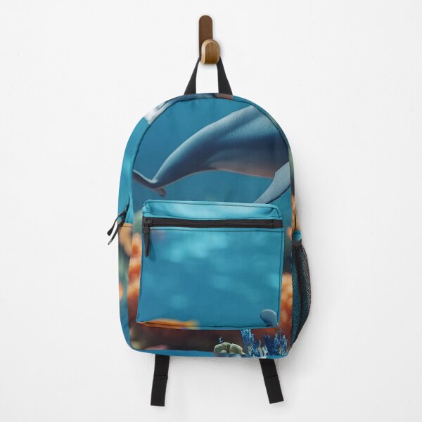 Item preview, Ocean Dolphin and Tropical Coral - Marine Life Illustration designed and sold by Emaga Digital Studio.