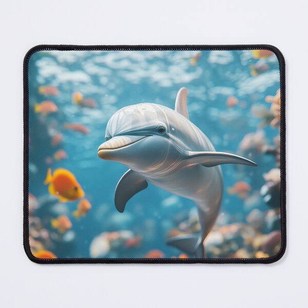 Item preview, Dolphin in a Coral Reef - Colorful Underwater Art designed and sold by Emaga Digital Studio.