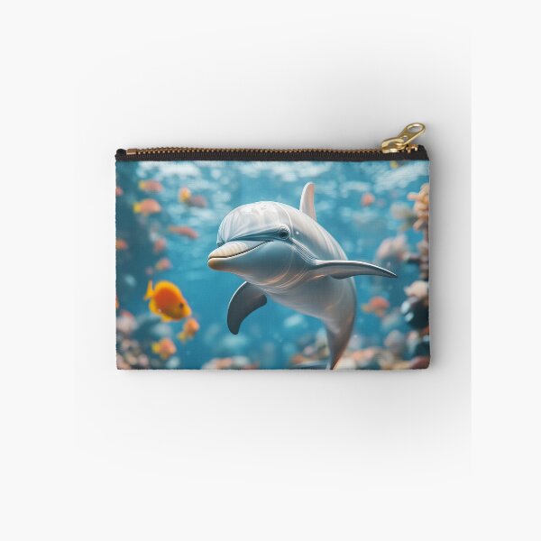 Item preview, Dolphin in a Coral Reef - Colorful Underwater Art designed and sold by Emaga Digital Studio.