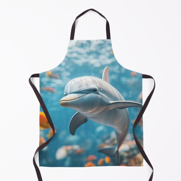 Item preview, Dolphin in a Coral Reef - Colorful Underwater Art designed and sold by Emaga Digital Studio.