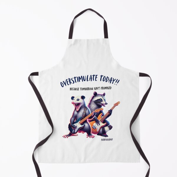 Item preview, Fun Overstimulate Today Tomorrow Isn't Promised possum and racoon T-Shirt designed and sold by Crealityofit.