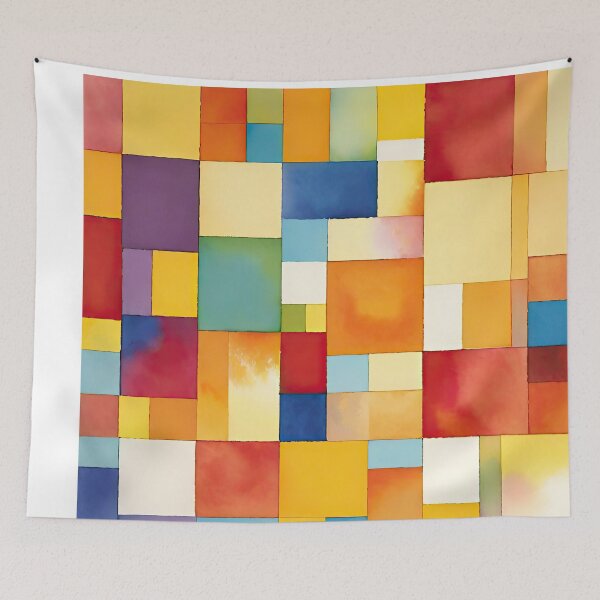 Item preview, 4627 abstract geometric modern vibrant colorful mosaic grid rectangle composition designed and sold by j5rson.