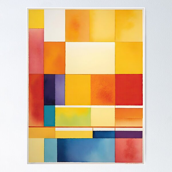 Item preview, 4628 abstract pattern geometric vibrant colorful rectangle harmony bright arrangement balance designed and sold by j5rson.