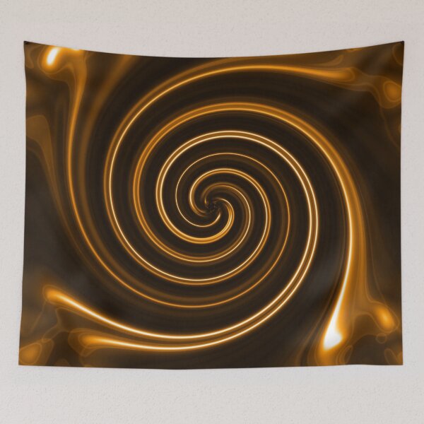 Item preview, Celestial Golden Swirl – Hypnotic Abstract Light Spiral designed and sold by Basma Store.