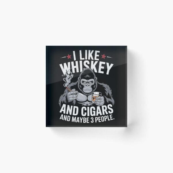 Item preview, I Like Whiskey And Cigars And Maybe 3 People Monkey designed and sold by love3617.