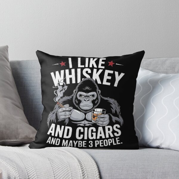 Item preview, I Like Whiskey And Cigars And Maybe 3 People Monkey designed and sold by love3617.