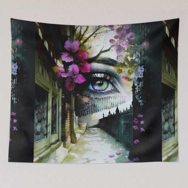 Item preview, Beautiful Eye With Long Lashes In A Garden With Dappled Sunlight designed and sold by CarrollGene.
