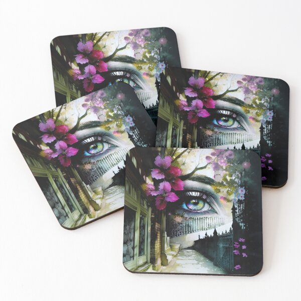 Item preview, Beautiful Eye With Long Lashes In A Garden With Dappled Sunlight designed and sold by CarrollGene.