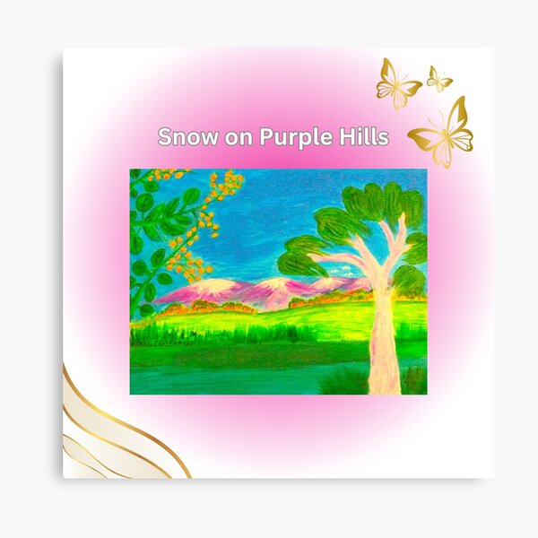 Item preview, Snow on Purple Hills designed and sold by UniqueGift4You.