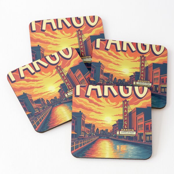 Item preview, Retro Pop Art Poster of Fargo | Vintage-Inspired Fargo City Print | Colorful Mid-Century Aesthetic designed and sold by PaintedPixels01.